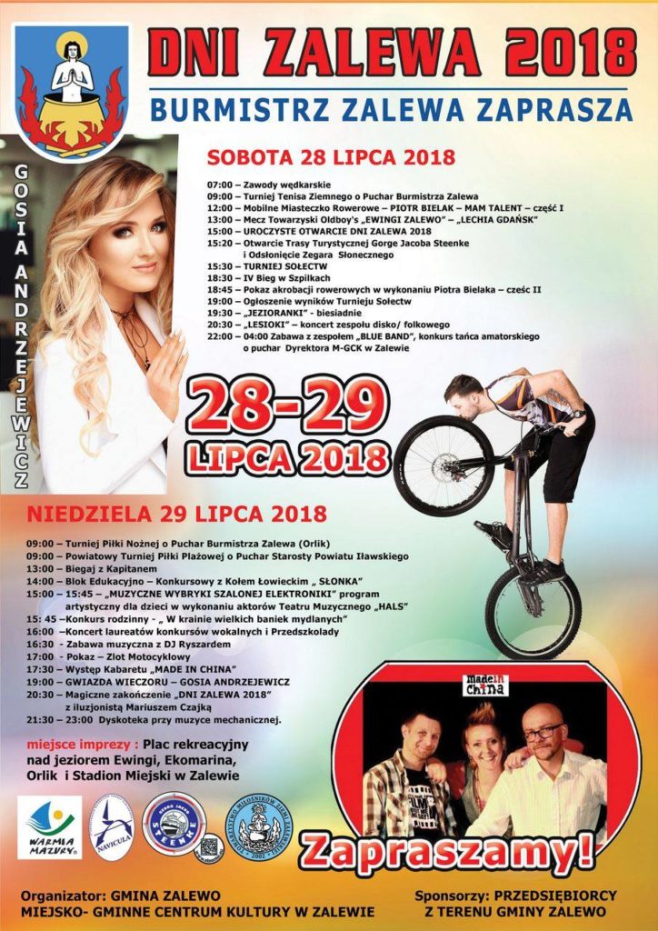 Oficjalny plakat Dni Zalewa 2018